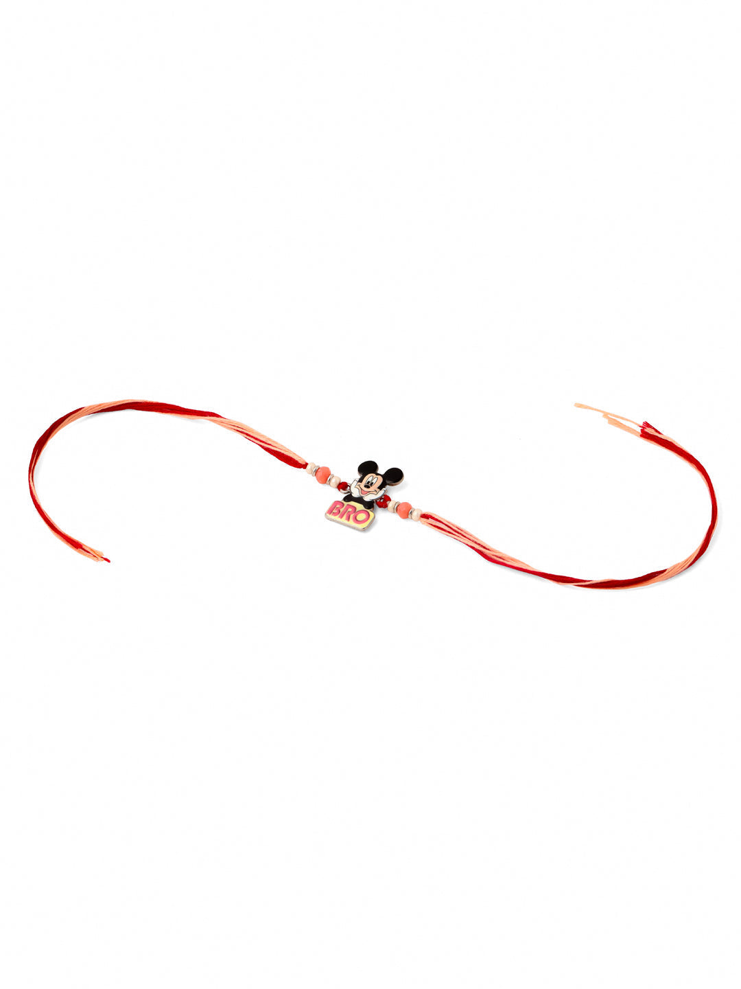 NVR Kids Micky Mouse Character Artificial Beads Thread Rakhi with Roli Chawal Chandan & Mishri - Distacart