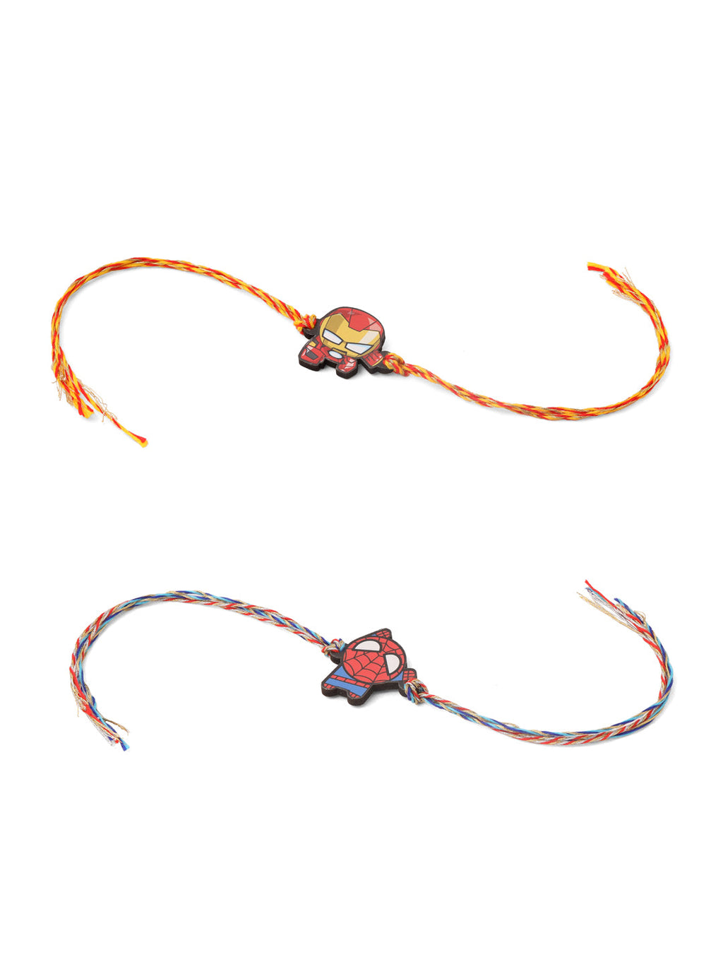 NVR Kids Set of 2 Cute Cartoon Superhero Thread Rakhi with Roli Chawal Chandan & Mishri - Distacart