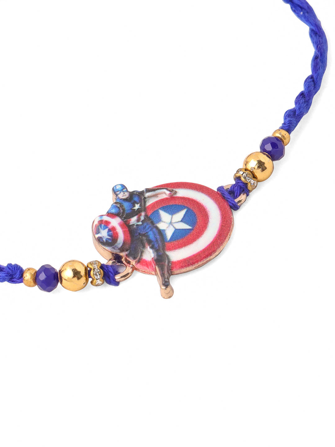NVR Kids Superhero Blue Artificial Beads Thread Rakhi, Combo for Rakshabandhan - Distacart