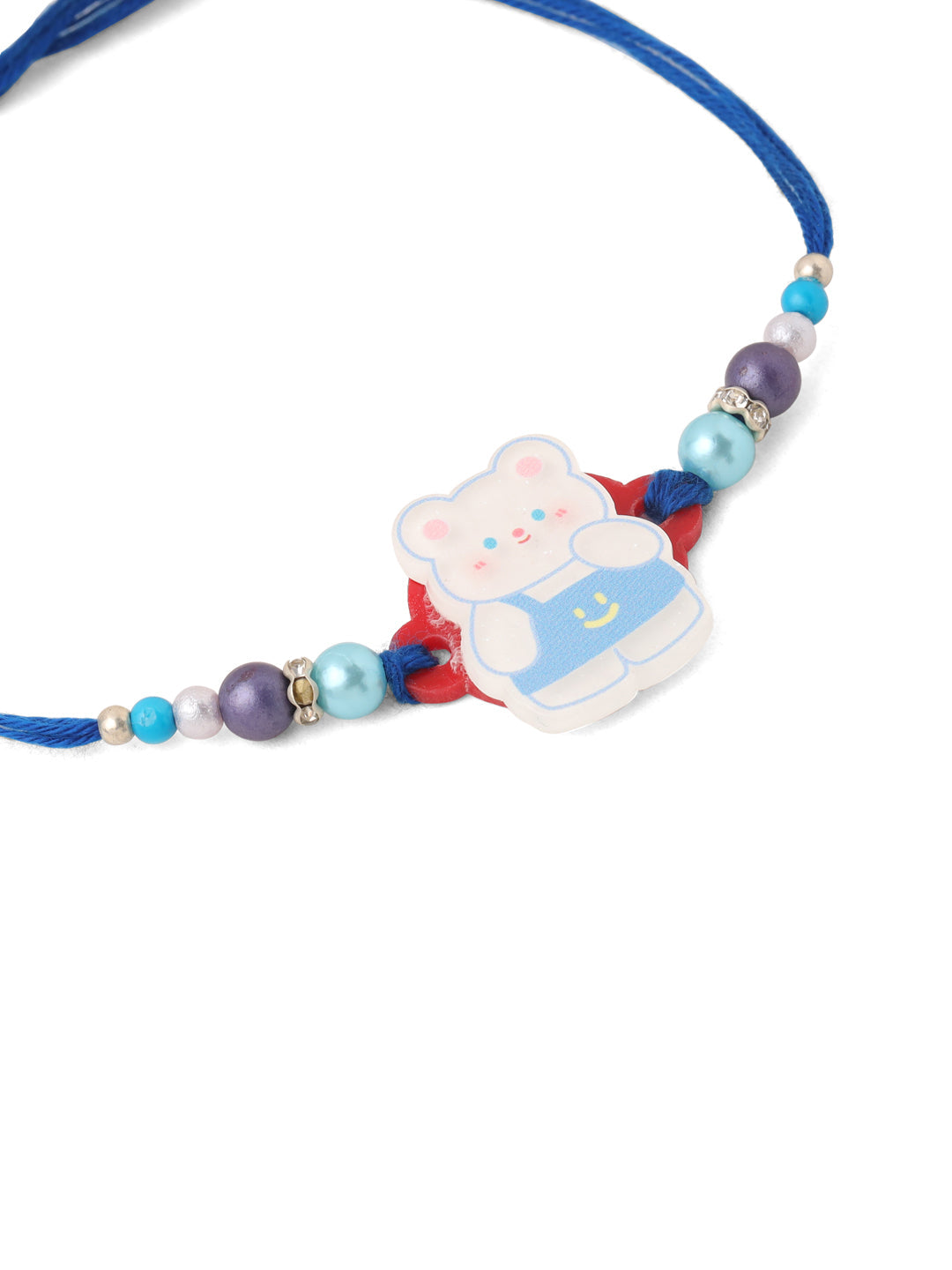 NVR Kids Teddy Blue Artificial Beads Thread Rakhi, Combo for Rakshabandhan - Distacart