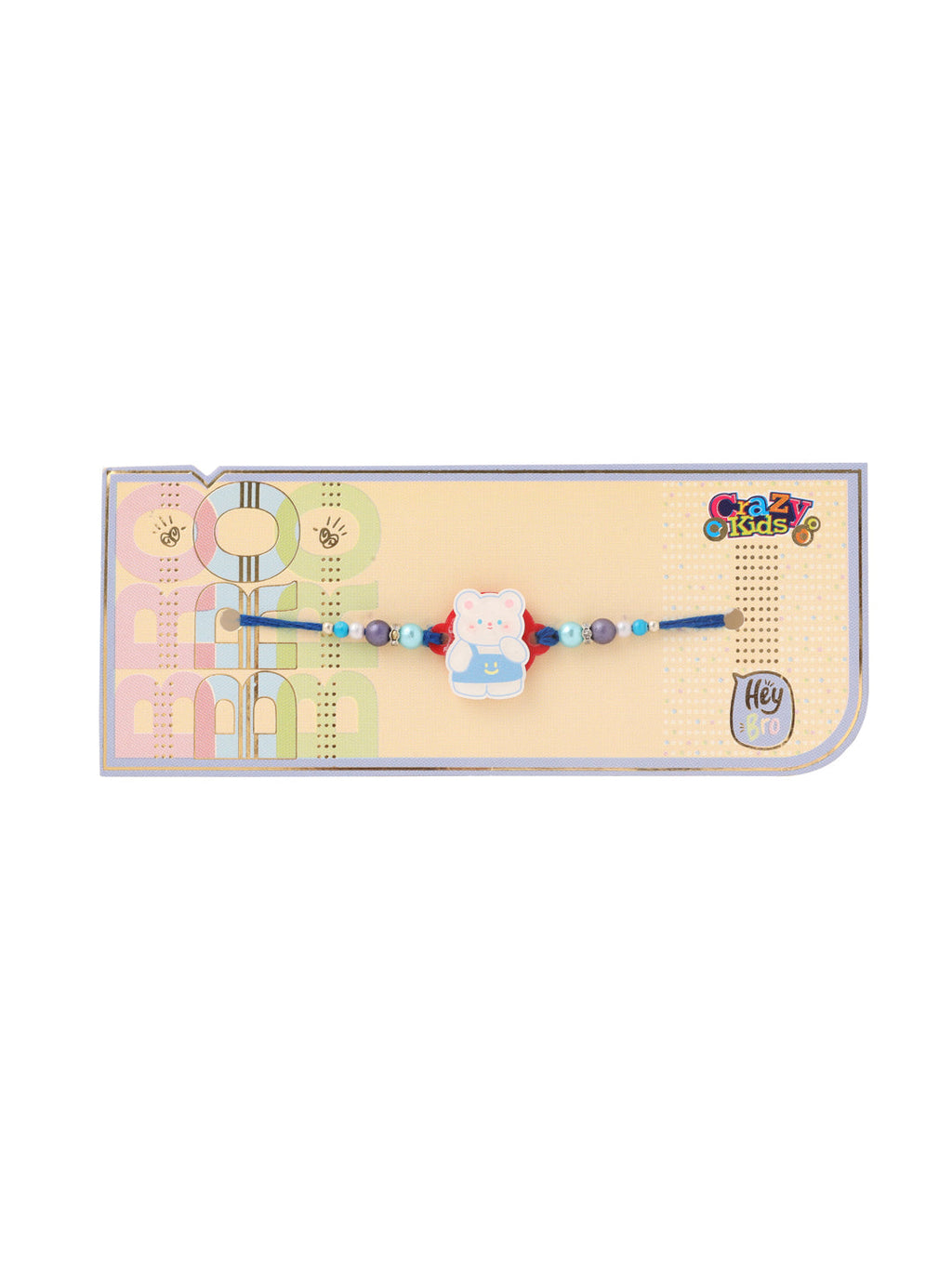 NVR Kids Teddy Blue Artificial Beads Thread Rakhi, Combo for Rakshabandhan - Distacart