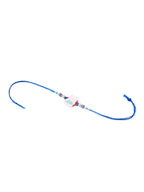 NVR Kids Teddy Blue Artificial Beads Thread Rakhi with Roli Chawal Chandan & Mishri - Distacart