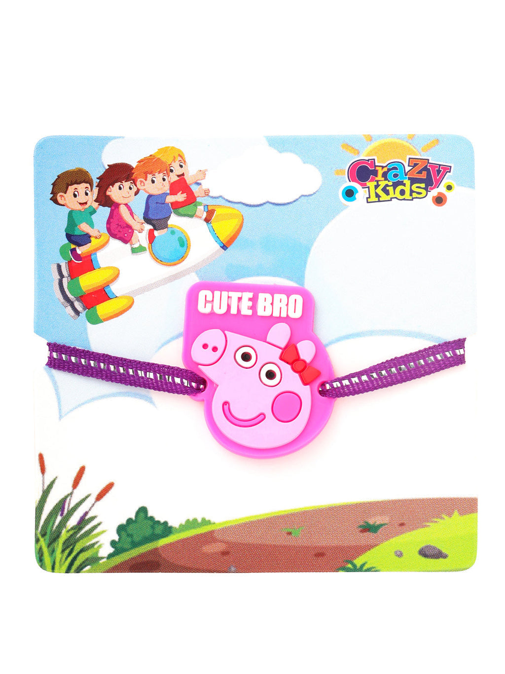 NVR Stylish Pink Cartoon Character Kids Rakhi, Combo for Rakshabandhan - Distacart