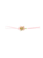 NVR Set of 2 Handcrafted Multicolor Pearls Bhaiya Bhabhi Rakhi with Roli Chawal Chandan & Mishri - Distacart