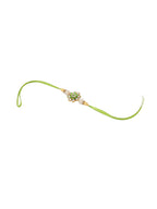 NVR Set of 2 Handcrafted Green Artificial Stones & Pearls Bhaiya Bhabhi Rakhi with Roli Chawal Chandan & Mishri - Distacart