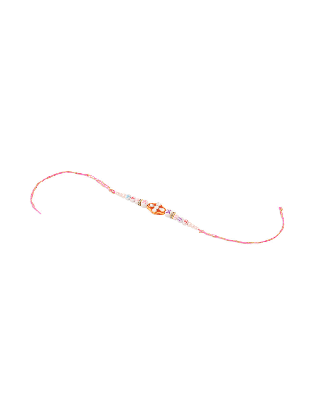 NVR Set of 2 Multicolor Artificial Stones & Pearls Bhaiya Bhabhi Rakhi Combo - Distacart
