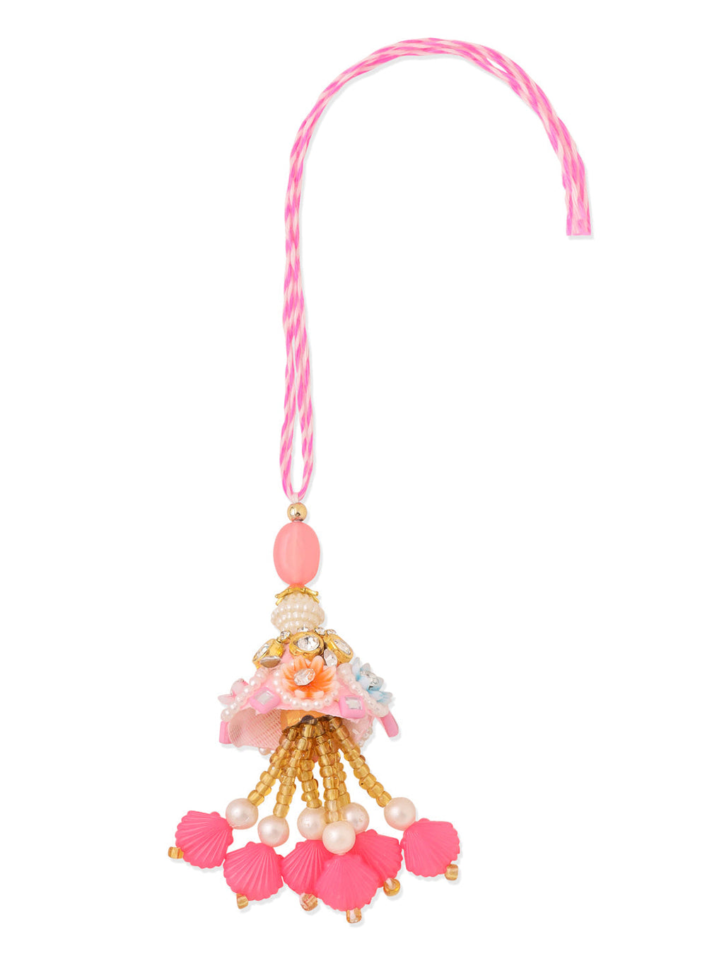 NVR Set of 2 Multicolor Handcrafted Artificial Stones & Pearls Bhaiya Bhabhi Rakhi Combo - Distacart