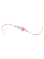 NVR Set of 2 Multicolor Handcrafted Artificial Stones & Pearls Bhaiya Bhabhi Rakhi with Roli Chawal Chandan & Mishri - Distacart