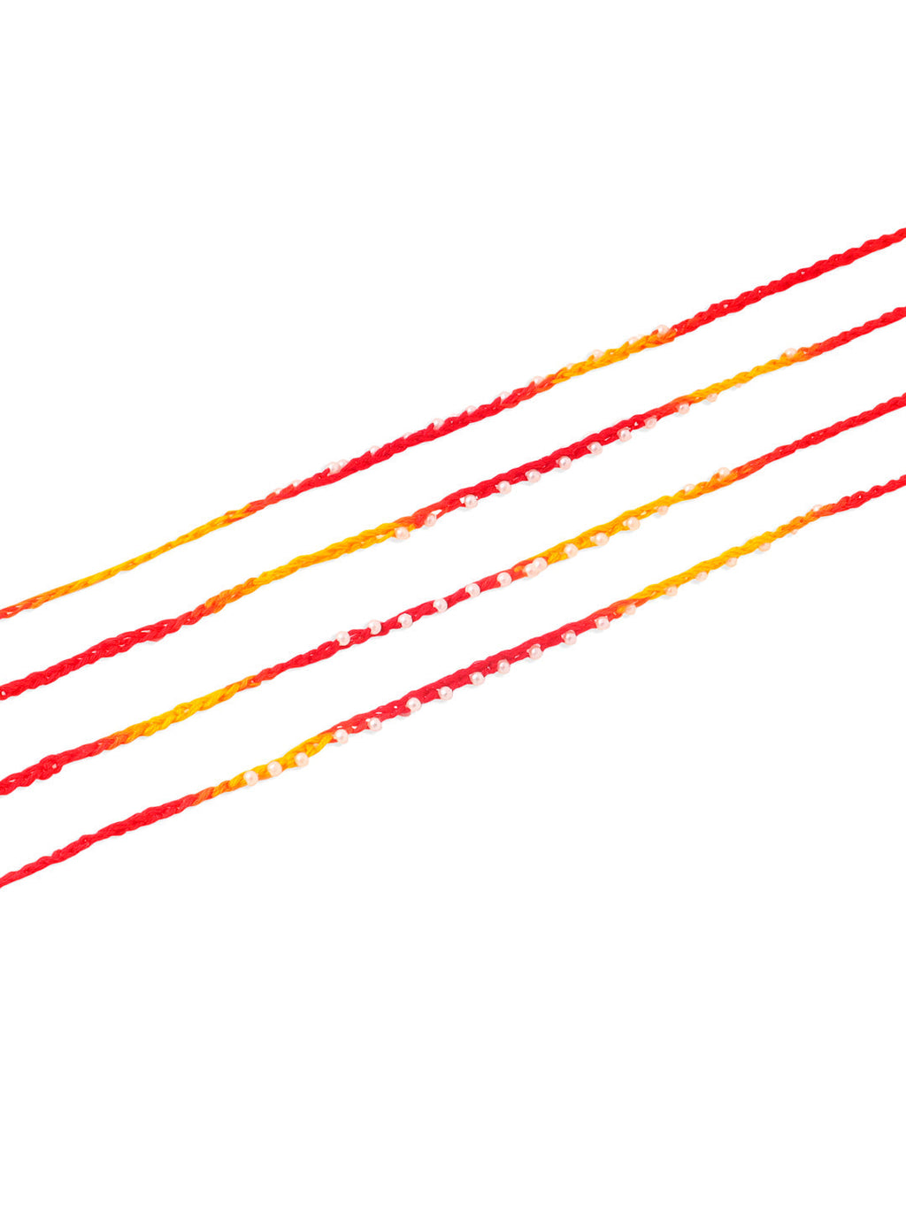 NVR Men Set of 4 Pearls Traditional Red Thread Rakhi, Combo for Rakshabandhan - Distacart