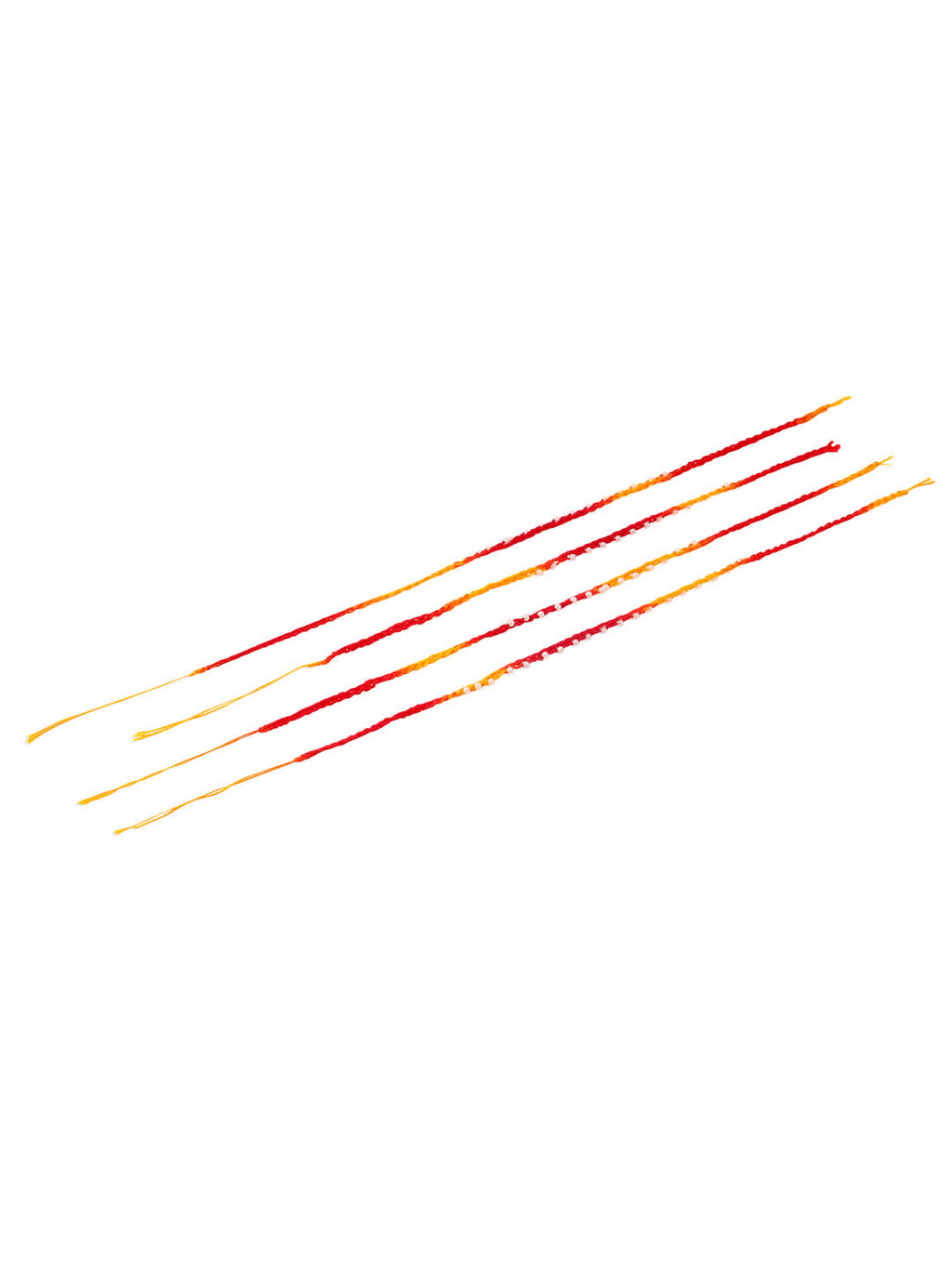 NVR Men Set of 4 Pearls Traditional Red Thread Rakhi, Combo for Rakshabandhan - Distacart