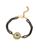 NVR Set of 2 Green Round Shape Artificial Stones Bhaiya Bhabhi Rakhi Combo - Distacart