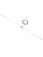 NVR Set of 2 Green Round Shape Artificial Stones Bhaiya Bhabhi Rakhi with Roli Chawal Chandan & Mishri - Distacart
