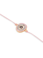 NVR Set of 2 Pink Round Shape Artificial Stones Bhaiya Bhabhi Rakhi Combo - Distacart