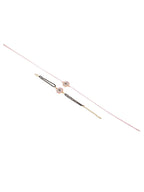 NVR Set of 2 Pink Round Shape Artificial Stones Bhaiya Bhabhi Rakhi with Roli Chawal Chandan & Mishri - Distacart