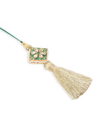 NVR Set of 2 Handmade Green Kundan Studded Bhaiya Bhabhi Rakhi Set, Combo for Rakshabandhan - Distacart