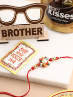 NVR Men Multicolor Beads & Pearls Floral Design Thread Rakhi, Combo for Rakshabandhan - Distacart