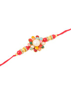 NVR Men Multicolor Beads & Pearls Floral Design Thread Rakhi, Combo for Rakshabandhan - Distacart