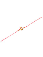 NVR Men Multicolor Beads & Pearls Floral Design Thread Rakhi Roli Chawal Chandan & Mishri - Distacart