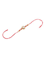 NVR Men's Red Kundan Studded Floral Design Thread Rakhi, Combo for Rakshabandhan - Distacart
