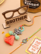 NVR Set of 2 Artificial Beads Traditional Bhaiya Bhabhi Pair Rakhi Combo - Distacart
