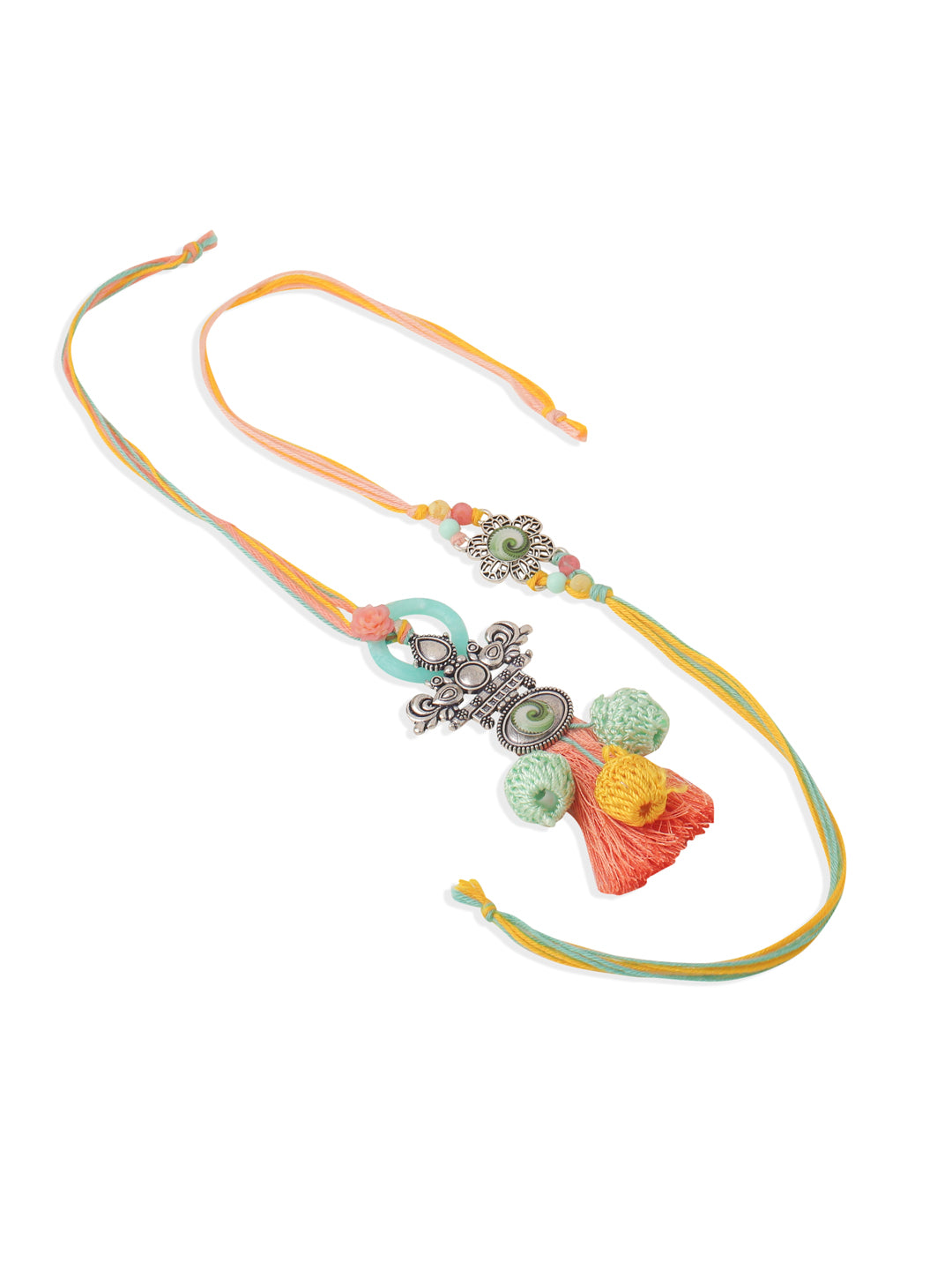 NVR Set of 2 Artificial Beads Traditional Bhaiya Bhabhi Pair Rakhi Combo - Distacart