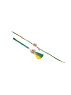 NVR Set of 2 Green Pearls Bhaiya Bhabhi Thread Rakhi, Combo for Rakshabandhan - Distacart
