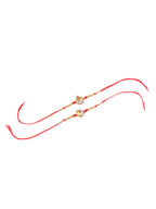 NVR Men Set of 2 Golden Red Religious Designer Ganesh Ji Thread Rakhi Combo - Distacart