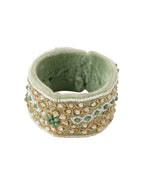 NVR Set of 2 Green Artificial Stones Bhaiya Bhabhi Rakhi With Roli Chawal Chandan & Mishri - Distacart