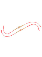 NVR Men Set of 2 Red & Gold Floral Design Artificial Beads Thread Rakhi Combo - Distacart