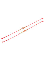 NVR Men Set of 2 Red & Gold Floral Design Artificial Beads Thread Rakhi Combo - Distacart