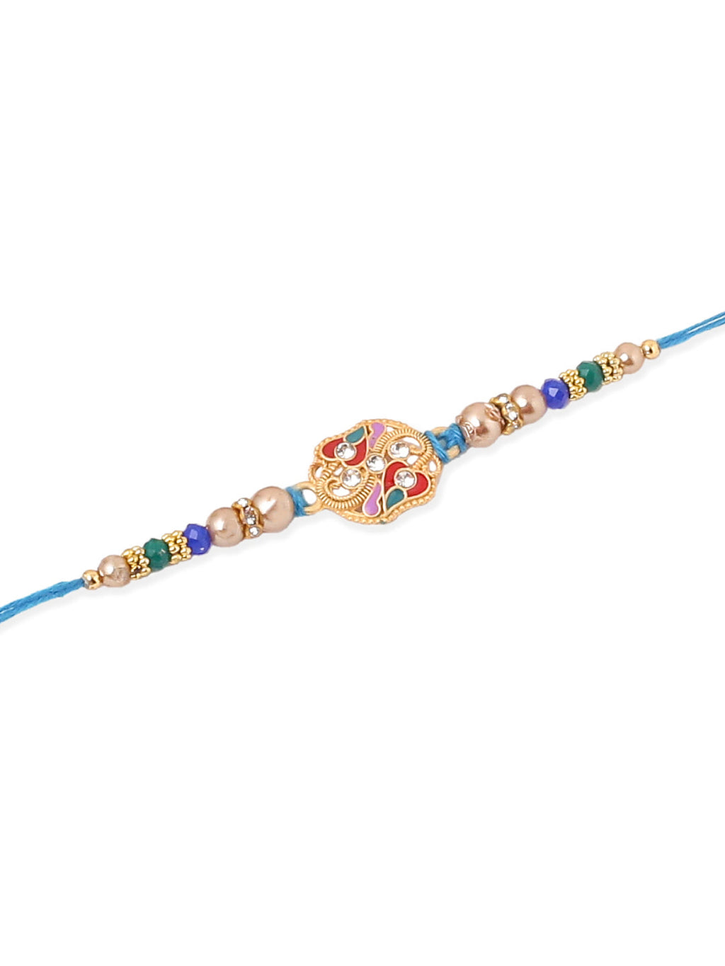 NVR Men Set of 2 Blue Artificial Stones & Beads Thread Rakhi, Combo for Rakshabandhan - Distacart