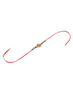 NVR Men Multicolor Artificial Stones & Beads Floral Design Thread Rakhi Combo - Distacart