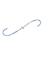 NVR Men Blue Artificial Stones & Beads Floral Design Thread Rakhi Combo - Distacart