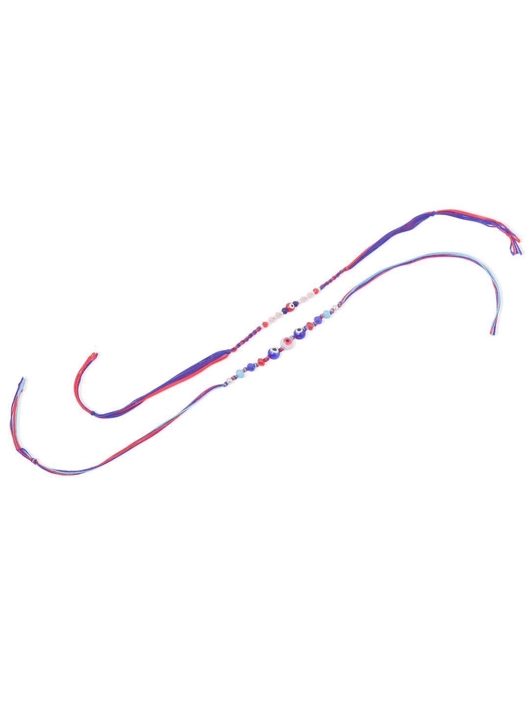 NVR Men Multicolor Evil Eye Artificial Beads Thread Rakhi, Combo for Rakshabandhan - Distacart