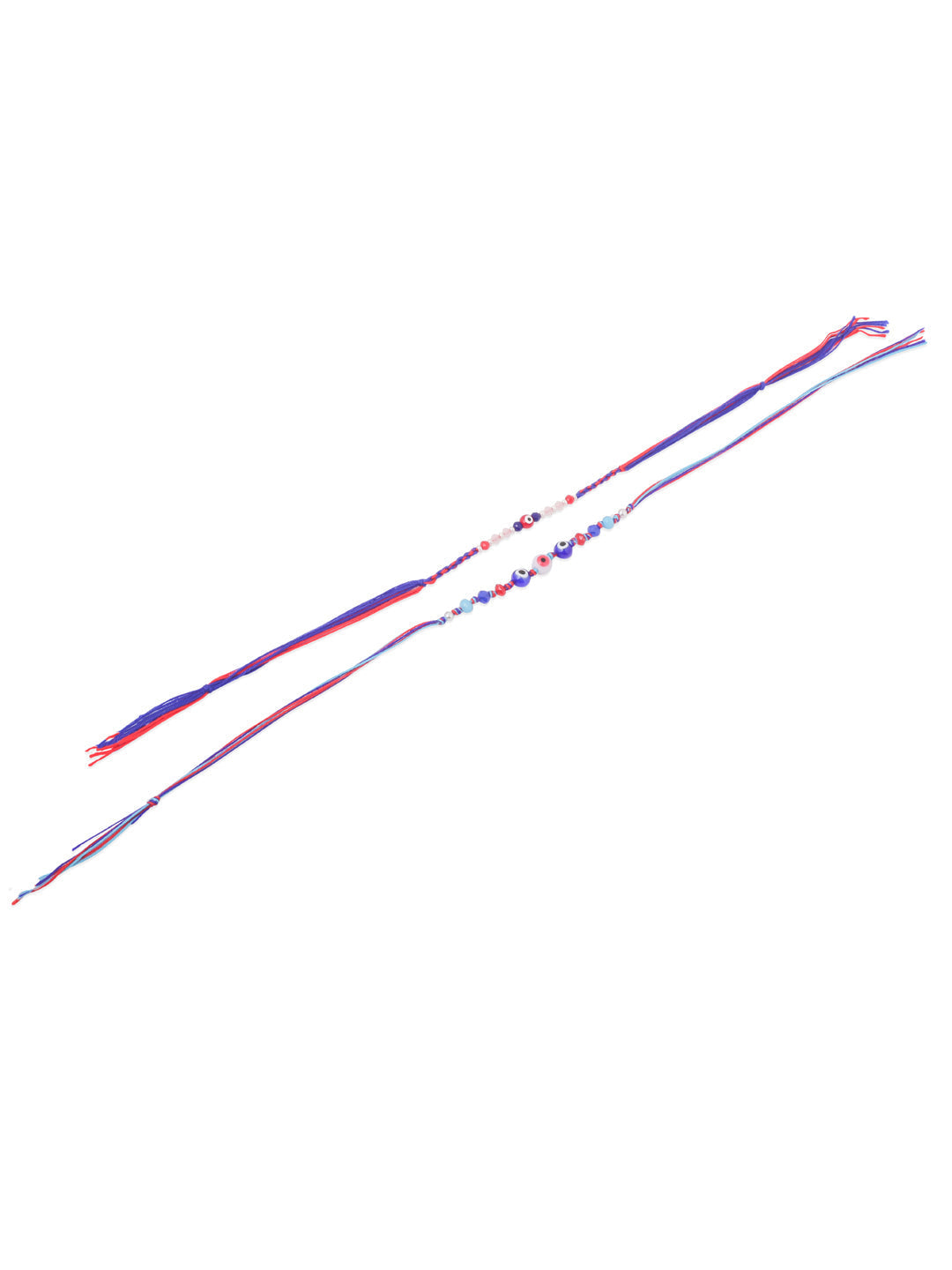 NVR Men Multicolor Evil Eye Artificial Beads Thread Rakhi, Combo for Rakshabandhan - Distacart