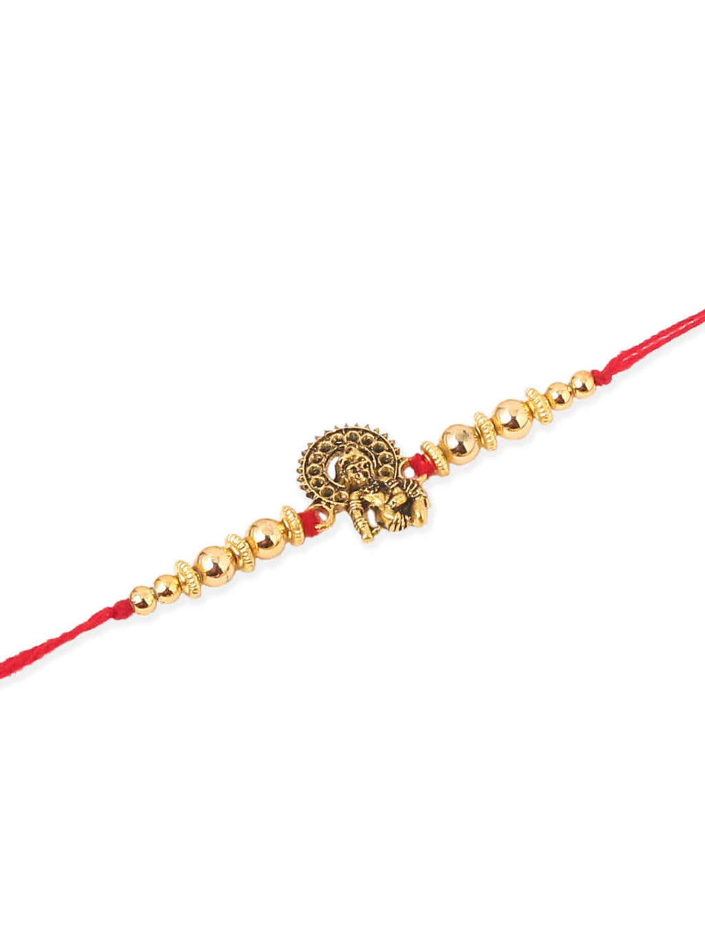 NVR Men Set of 3 Gold Toned Designer Ganesh Ji Thread Rakhi, Combo for Rakshabandhan - Distacart