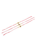 NVR Men Set of 3 Gold Toned Designer Ganesh Ji Thread Rakhi, Combo for Rakshabandhan - Distacart