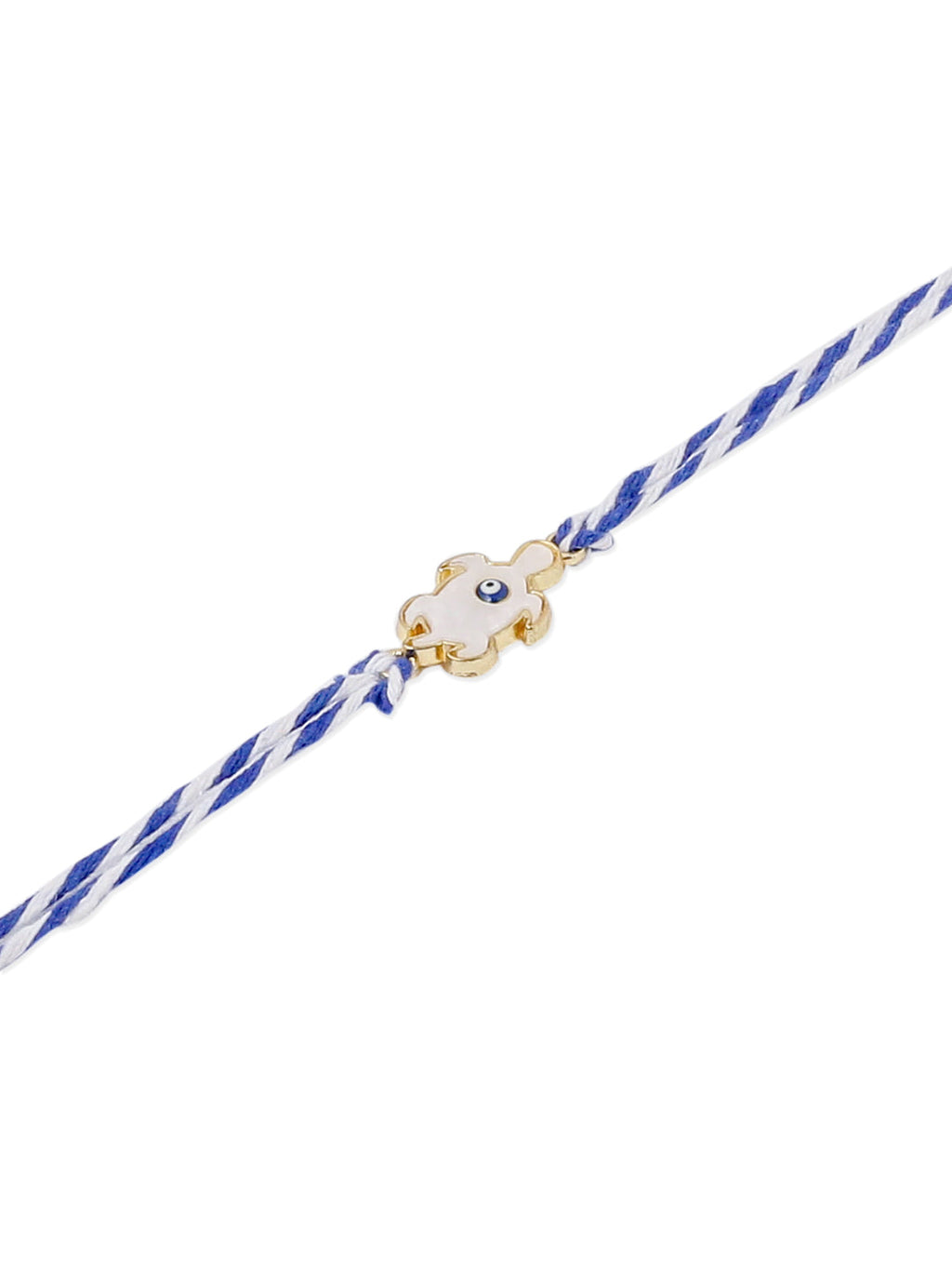 NVR Men Blue Evil Eye Thread Rakhi with Roli Chawal Chandan & Mishri - Distacart