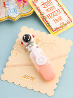 NVR Kids Cartoon Designer Peach Thread Rakhi with Roli Chawal Chandan & Mishri - Distacart