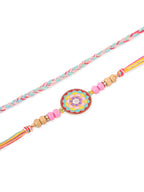 NVR Men Set of 2 Multicolor Artificial Stones & Beads Thread Rakhi Combo - Distacart