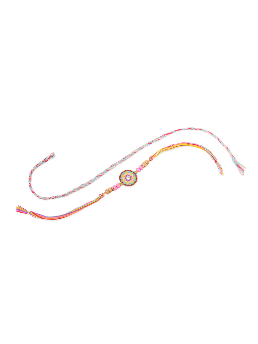 NVR Men Set of 2 Multicolor Artificial Stones & Beads Thread Rakhi Combo - Distacart