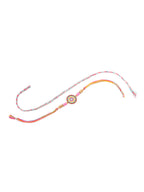 NVR Men Set of 2 Multicolor Artificial Stones & Beads Thread Rakhi with Roli Chawal Chandan & Mishri - Distacart