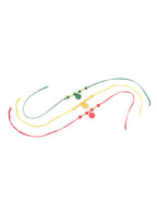 NVR Men Set of 3 Multicolor Artificial Beads Thread Rakhi with Roli Chawal Chandan & Mishri - Distacart