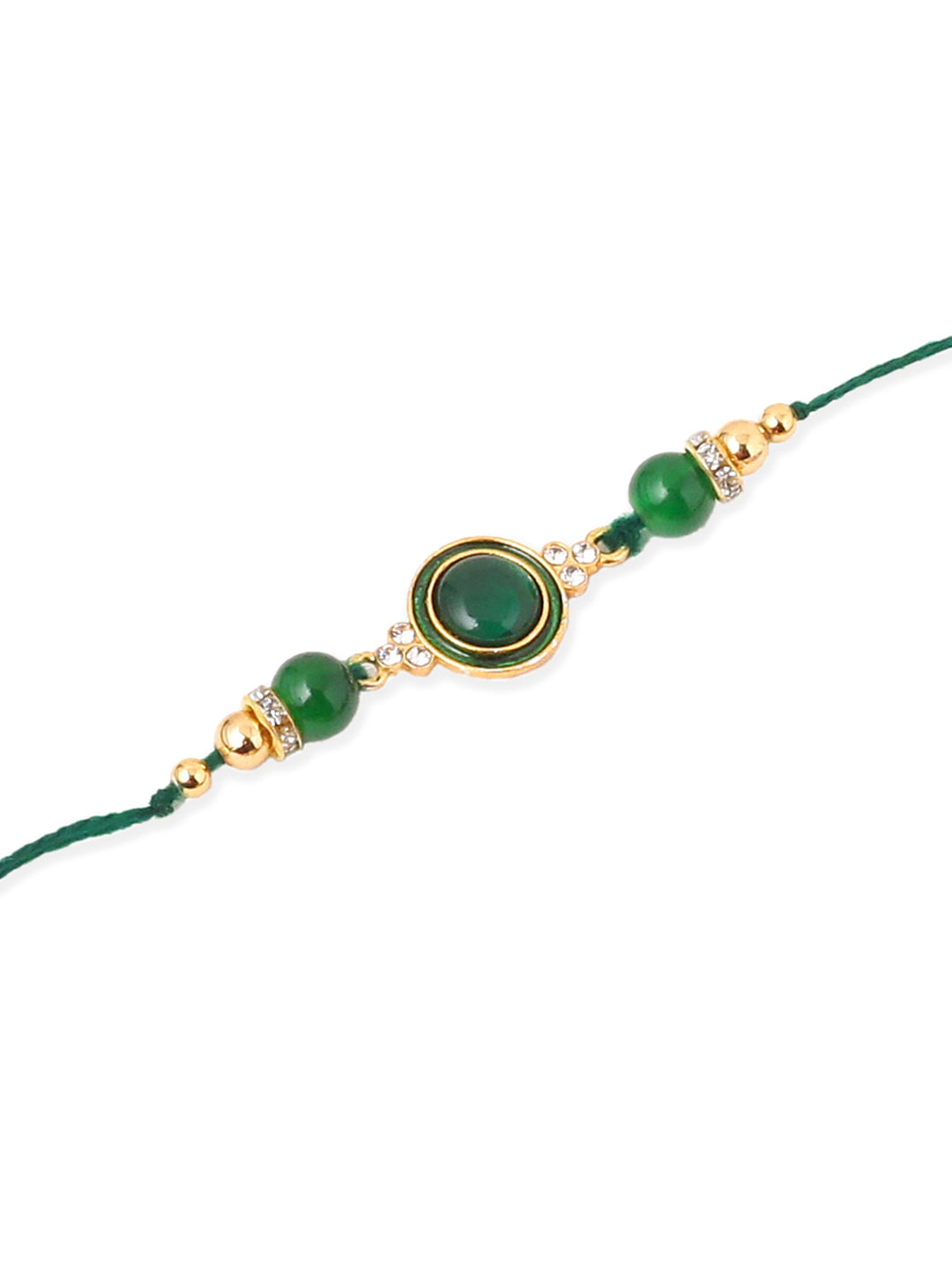 NVR Men Set of 3 Multicolor Artificial Beads & Pearls Thread Rakhi with Roli Chawal Chandan & Mishri - Distacart