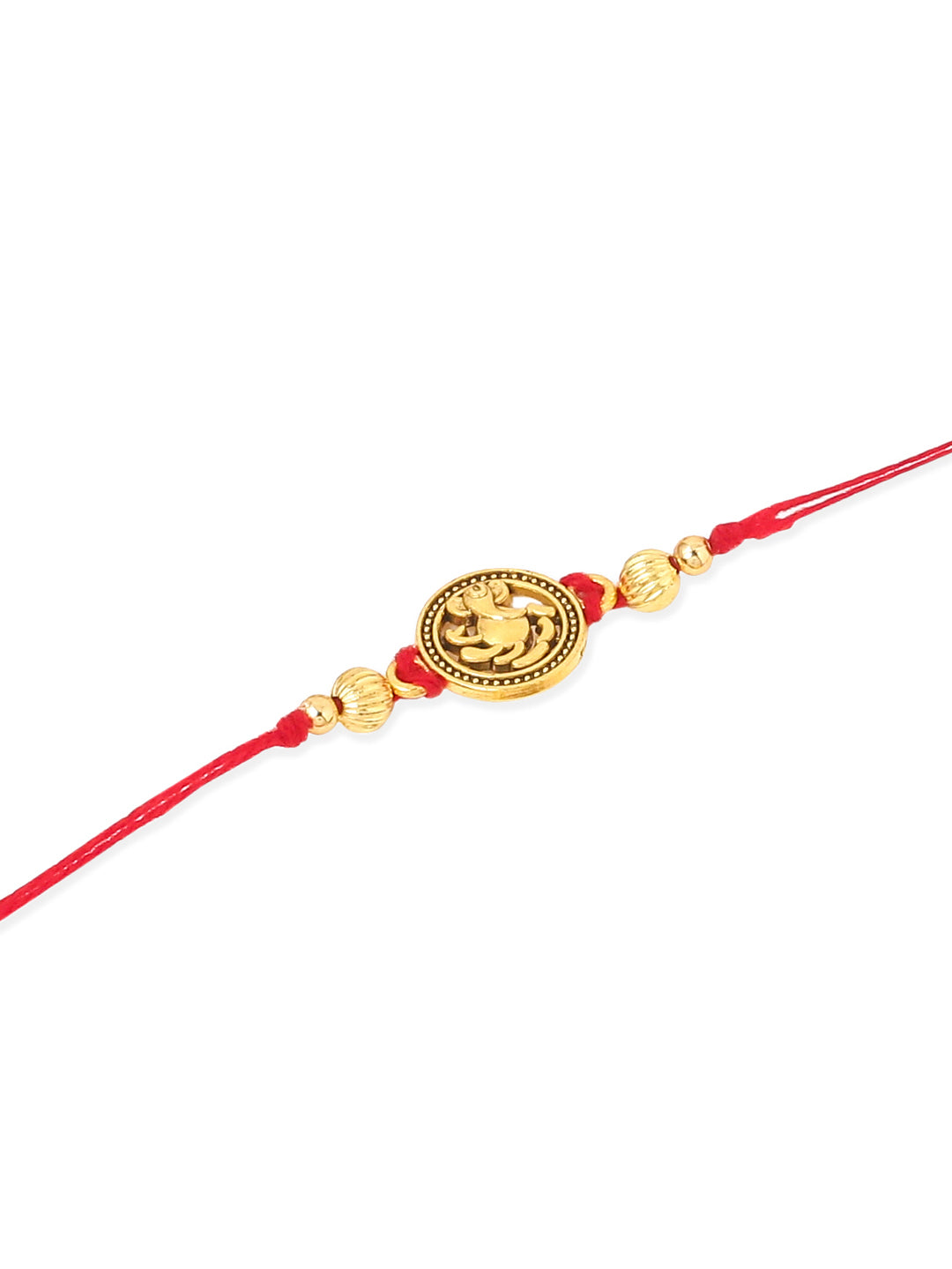 NVR Men's Set of 3 Gold Toned Thread Rakhi Set, Combo for Rakshabandhan - Distacart
