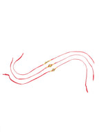 NVR Men's Set of 3 Gold Toned Thread Rakhi Set, Combo for Rakshabandhan - Distacart
