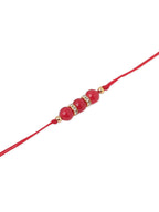 NVR Men Set of 3 Red Artificial Beads & Pearls Thread Rakhi, Combo for Rakshabandhan - Distacart