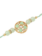 NVR Men Set of 2 Artificial Stones & Beads Floral Design Thread Rakhi Combo - Distacart