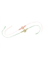 NVR Men Set of 2 Artificial Stones & Beads Floral Design Thread Rakhi Combo - Distacart