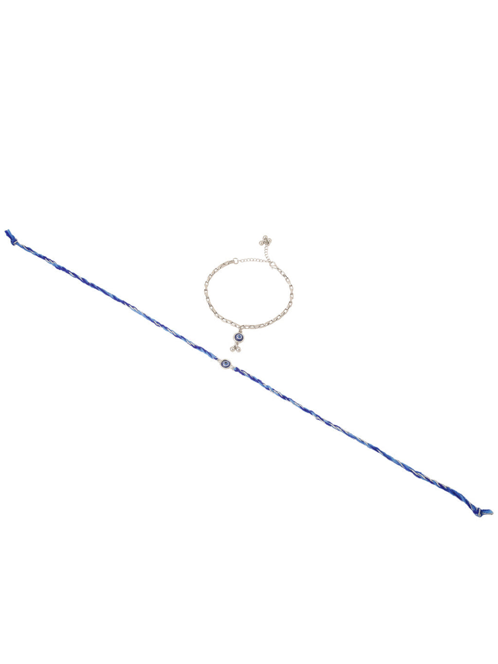 NVR Set of 2 Blue Evil Eye Bhaiya Bhabhi Rakhi, Combo for Rakshabandhan - Distacart